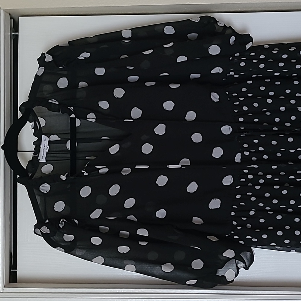 Polka dot tiered dress